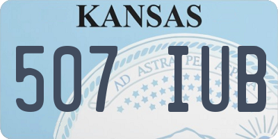 KS license plate 507IUB