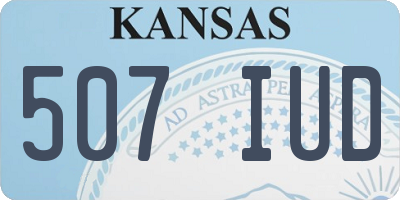 KS license plate 507IUD