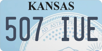 KS license plate 507IUE