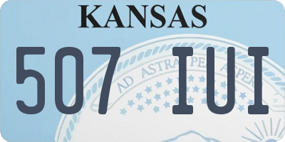 KS license plate 507IUI