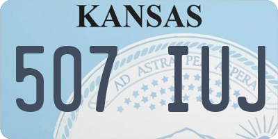 KS license plate 507IUJ
