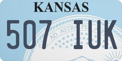 KS license plate 507IUK
