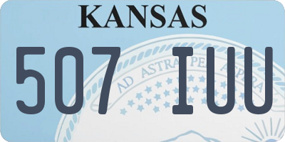 KS license plate 507IUU