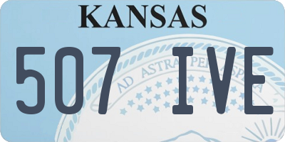 KS license plate 507IVE