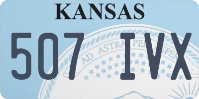 KS license plate 507IVX
