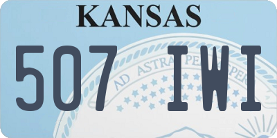 KS license plate 507IWI