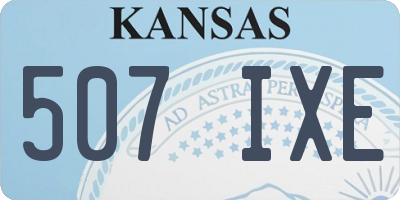 KS license plate 507IXE