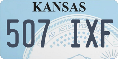 KS license plate 507IXF