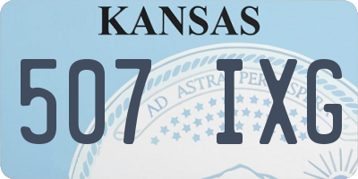 KS license plate 507IXG