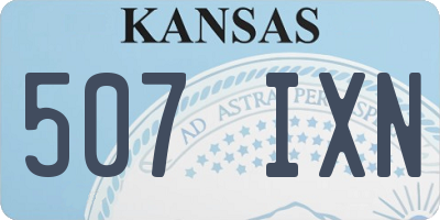 KS license plate 507IXN