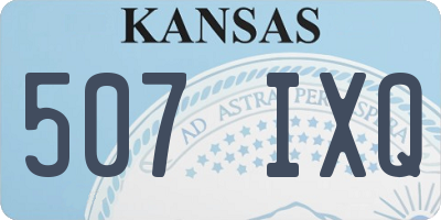 KS license plate 507IXQ