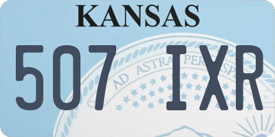 KS license plate 507IXR