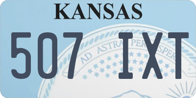 KS license plate 507IXT