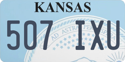 KS license plate 507IXU