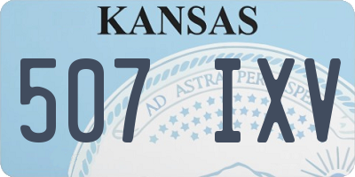 KS license plate 507IXV