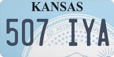 KS license plate 507IYA