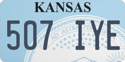 KS license plate 507IYE