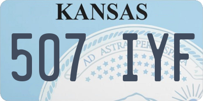 KS license plate 507IYF