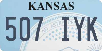 KS license plate 507IYK