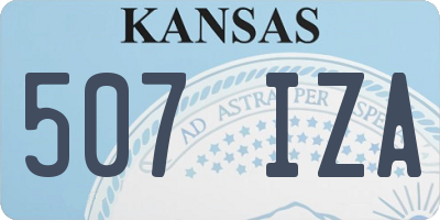 KS license plate 507IZA