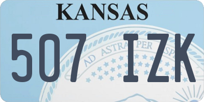 KS license plate 507IZK