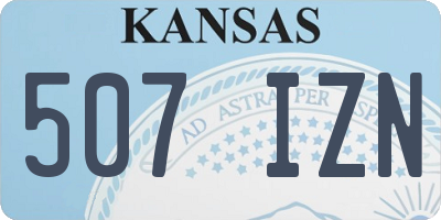 KS license plate 507IZN