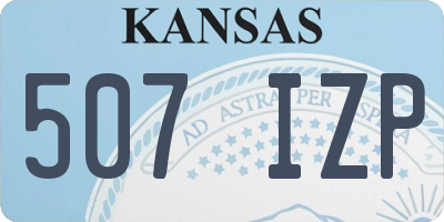 KS license plate 507IZP