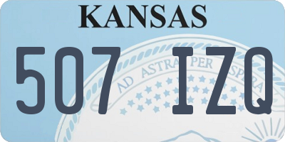 KS license plate 507IZQ