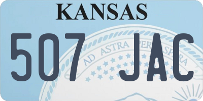 KS license plate 507JAC