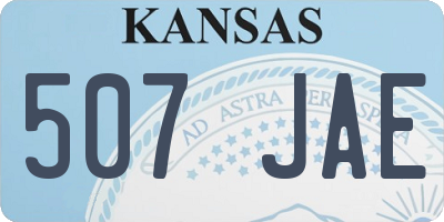 KS license plate 507JAE