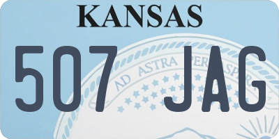 KS license plate 507JAG