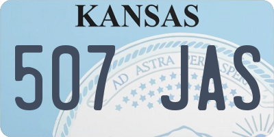 KS license plate 507JAS