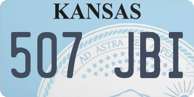 KS license plate 507JBI