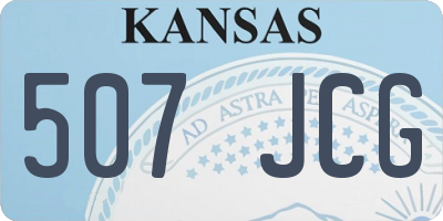 KS license plate 507JCG