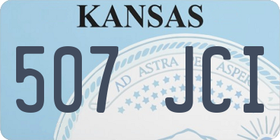 KS license plate 507JCI