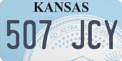 KS license plate 507JCY