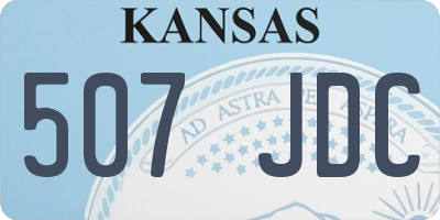 KS license plate 507JDC