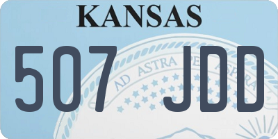 KS license plate 507JDD