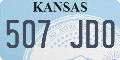 KS license plate 507JDO