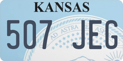 KS license plate 507JEG