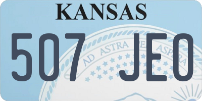 KS license plate 507JEO