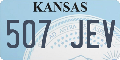 KS license plate 507JEV