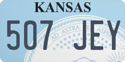 KS license plate 507JEY