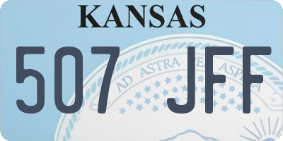 KS license plate 507JFF