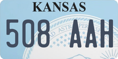 KS license plate 508AAH