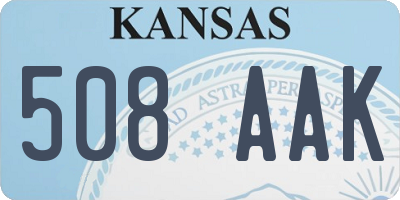 KS license plate 508AAK