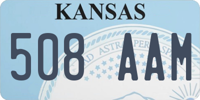 KS license plate 508AAM