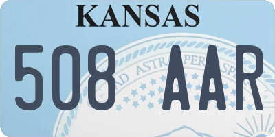 KS license plate 508AAR