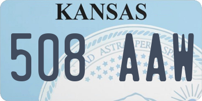 KS license plate 508AAW