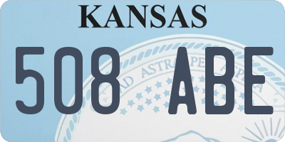 KS license plate 508ABE